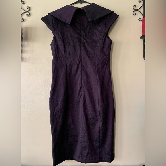 Xscape Dark Purple/Plum Sleeveless Cocktail Sheath Dress Size 10 - Picture 8 of 14